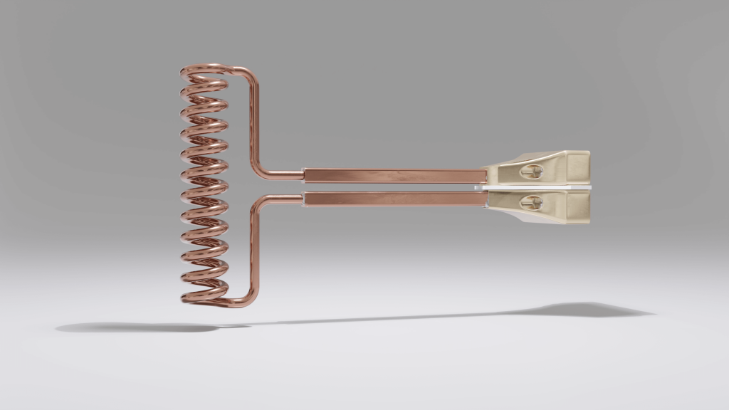 Induktor mit breiter Spirale